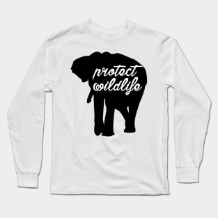 protect wildlife - elephant Long Sleeve T-Shirt